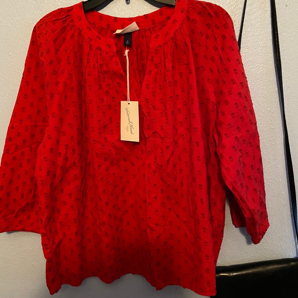Red blouse